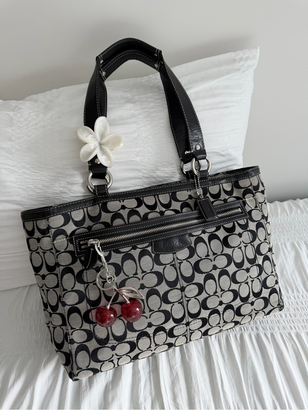 Vintage  Coach Signature Canvas Penelope Large  Tote Bag